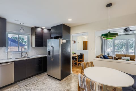 Kitchen located right off the living area and dining space.
