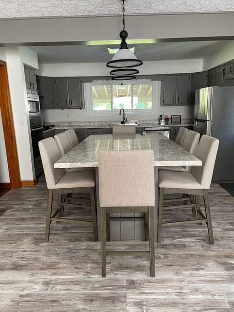 Open concept kitchen allows space for gathering and entertaining.