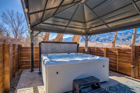 Enjoy the outdoors while relaxing in the hot tub!