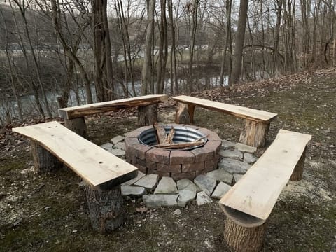 Creekside fire pit