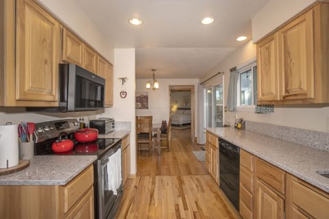 Fully stocked kitchen with appliance