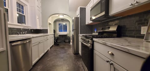 All new kitchen, SS appliances, all necessities for adult and child dining.