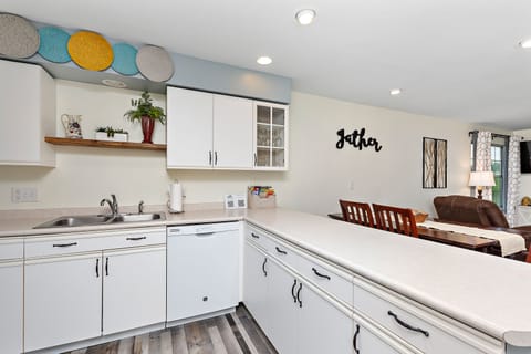 Kitchen area showcasing ample countertop space