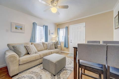 Large spacious high end couch with ttoman for full relaxation after a the day at the beach. o