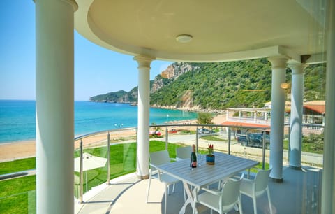 Armikes Beachfront Suite 4 Afionas Corfu View By The Balcony