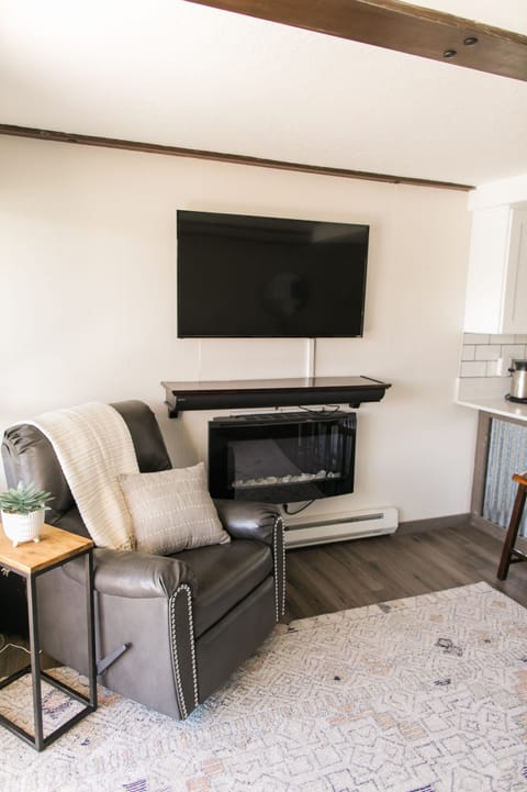 Smart TV and electric fireplace