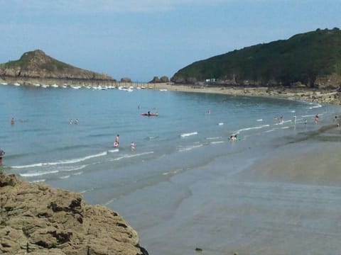 Beach nearby, sun loungers