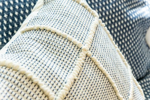 Lovely textiles throughout the house