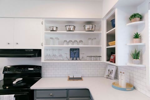 Also, spices can be found above the stove!