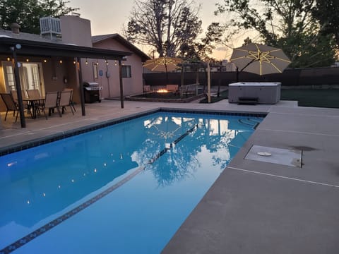 Outdoor pool, a heated pool