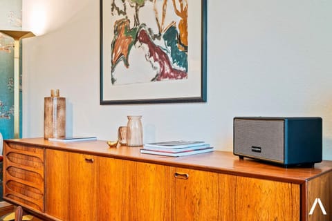 A functional workspace with classic charm. Ideal for remote work, reading, or journaling during quiet mornings or evenings in.