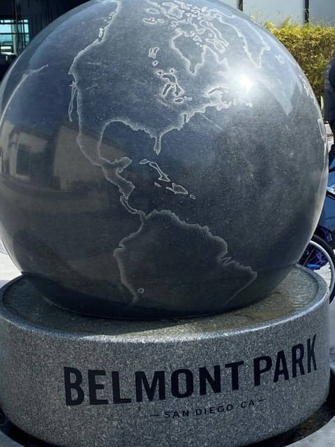straight down the boardwalk about two miles to Mission Beach.