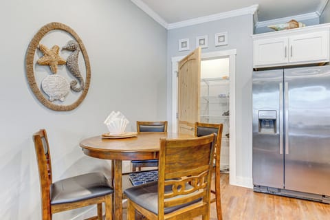 Dining | Dishware & Flatware Provided | Breakfast Bar w/ Additional Seating