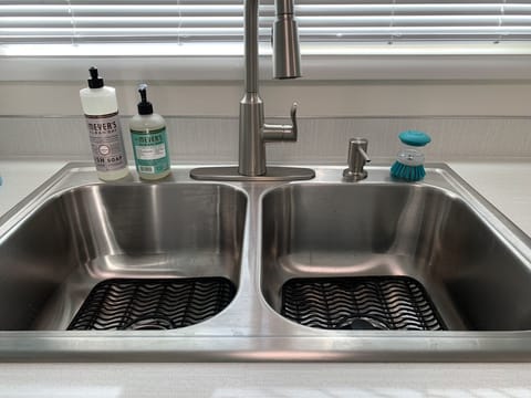 New stainless steel sink.