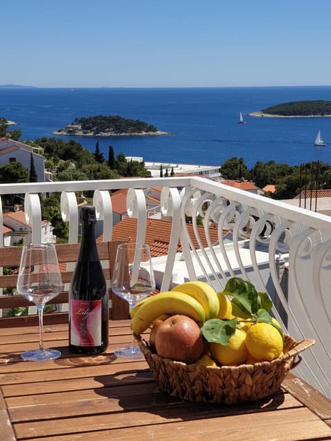 Balcony with a sea view.