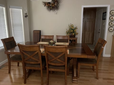 Dining area, next to kitchen, ground level.