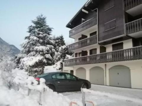 Front of building, winter