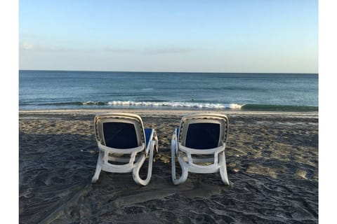 On the beach, beach towels