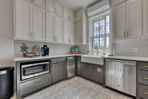 Undercounter microwave and Perlick top hat ice maker