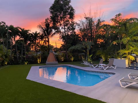 Outdoor pool, a heated pool