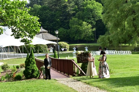 Outdoor banquet area