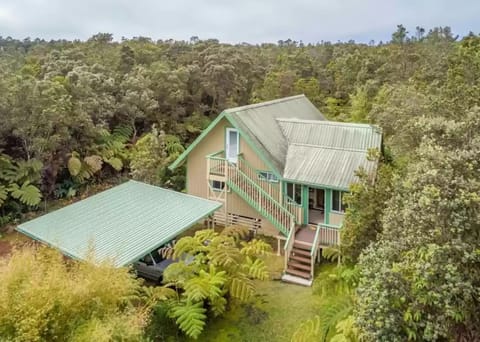 An aerial view of the home