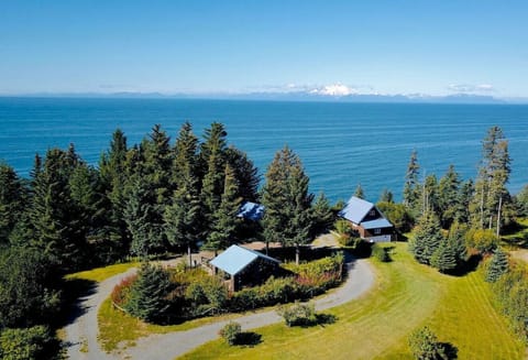 The Redoubt Cabin overlooks the Cook Inlet with views of Lake Clark National Park
