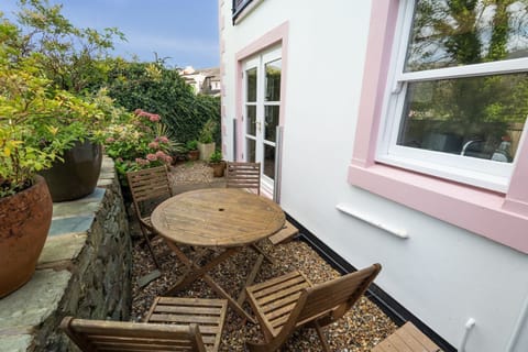 Enclosed patio with wonderful views of the riverbank and fells