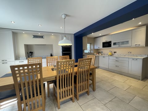 The spacious kitchen and dining area is perfect for all the family