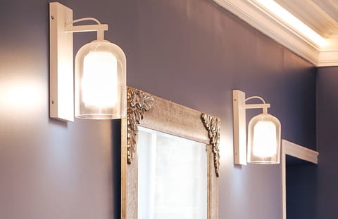 Detail of lights in the living room