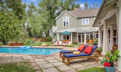 Pool with lounge chairs