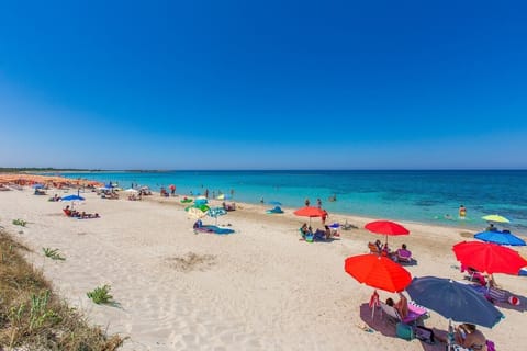 Beach nearby, sun loungers