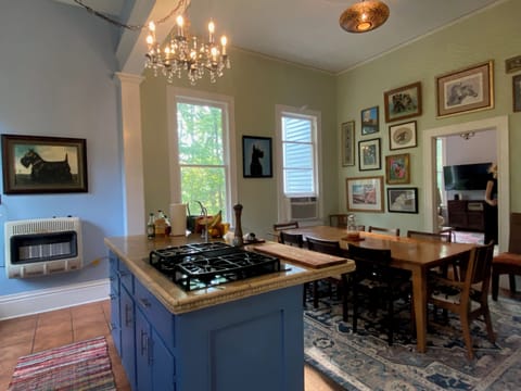 Great kitchen for cooking meals for groups.  Everything you need!