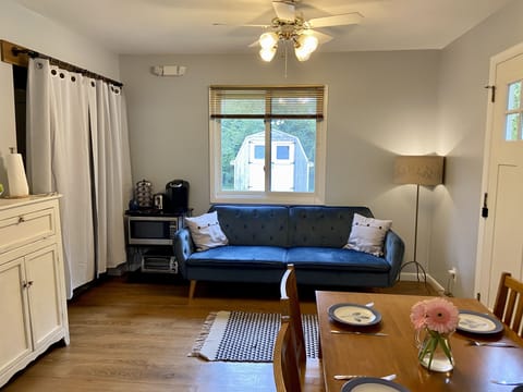 Help yourself to the coffee, heat up leftovers in the microwave or toaster oven.