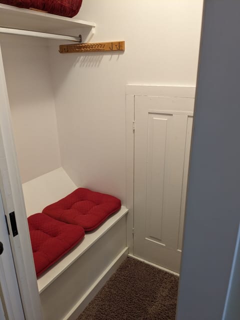 Master bedroom upstairs walk in closet.