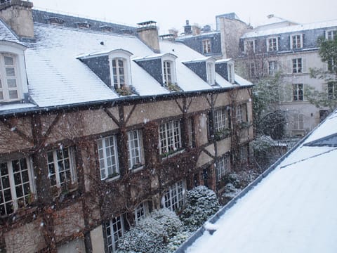 Alley under the snow