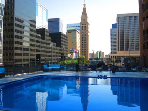 Outdoor pool, a rooftop pool