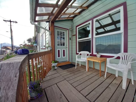 Enjoy the view on the covered deck.
