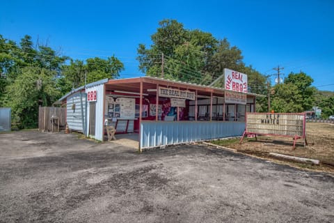 The Real Pit BBQ less than a 1/3 of a mile away!! Best BBQ around. Yum!