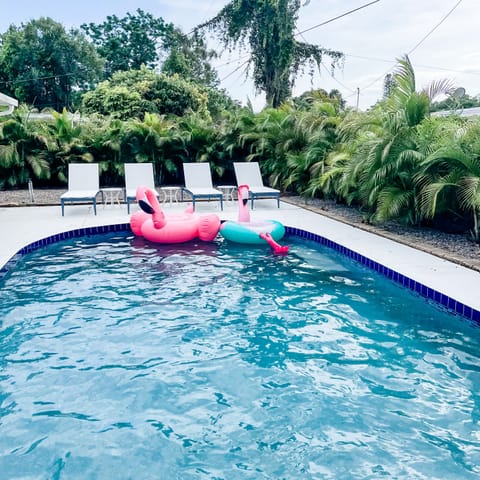 Outdoor pool, a heated pool