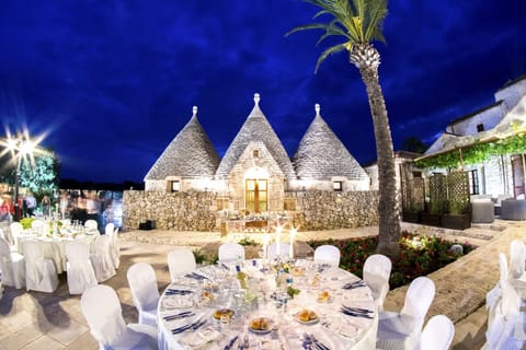 Outdoor banquet area