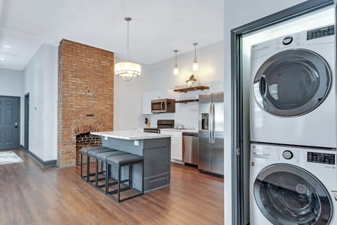 Kitchen and washer and dryer