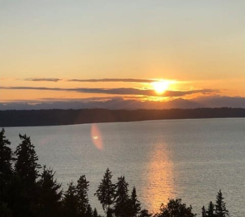 View from porch, Living room, dining room, kitchen, and bed room