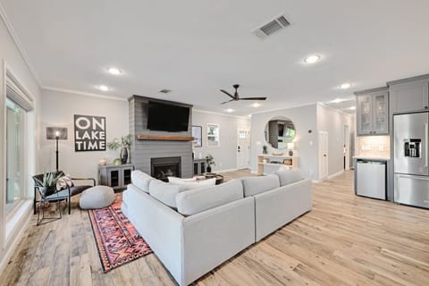 Sit back and watch your favorite movie on the flat screen TV