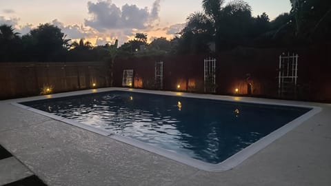 Outdoor pool, a heated pool