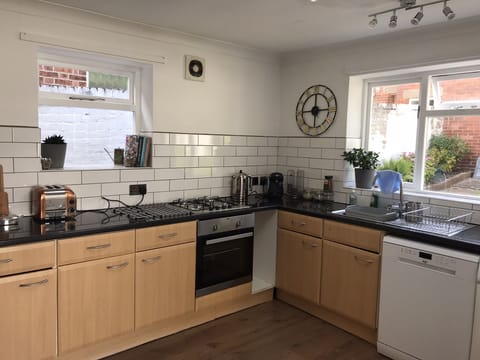 Fully equipped kitchen including new dishwasher and coffee pod machine.