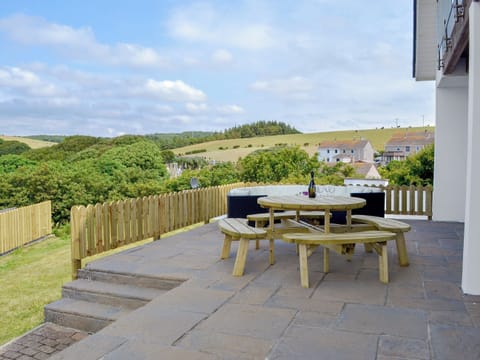 Sitting out area with glorious countryside views | 7 Military Drive - Military Drive, Portpatrick, near Stranraer