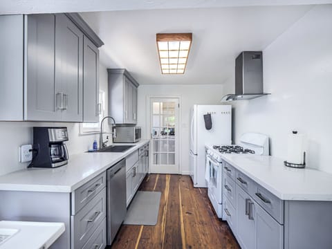 Newly renovated kitchen is large and wonderful