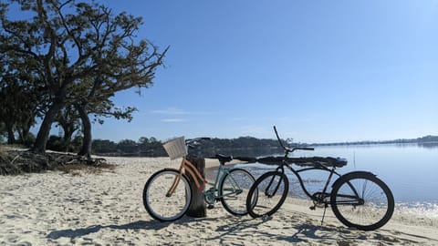 Take them to the bay, just a short ride from Cool Coastal Cottage.