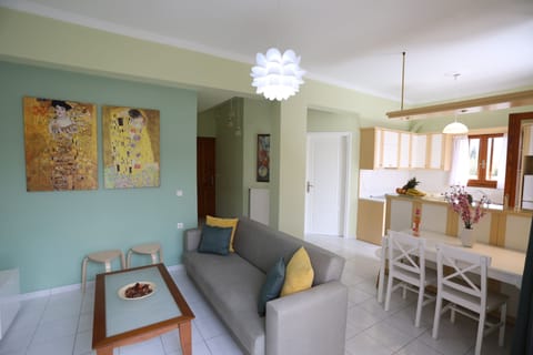 living room dining area and kitchen